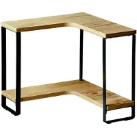 Kesper Keuken aanrecht hoek etagere - 2 niveaus - hout/metaal - organizer - 30 x 30 x 28 cm - verhoger