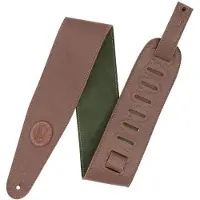 Levys Leathers LEATHER STRAP WITH COLORED SUEDE BACK 7,6 CM - BROWN-GREEN