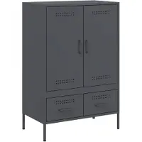 vidaXL Hoge kast 68x39x101,5 cm staal antracietkleurig