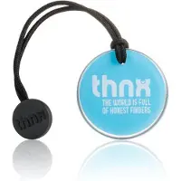 Thnx tag - Veilige QR code - Bagage/Kofferlabel/Sleutelhanger - Maat L - Blauw