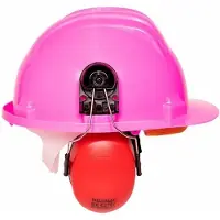 Allesveilig.nl Roze bouwhelm met oorkap