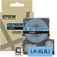 Epson LabelWorks LK-6LBJ - Zwart op matblauw - Rol (2,4 cm x 8 m) 1 cassette(s) - Hangende doos - Band - voor LabelWorks LW-C610