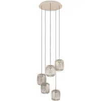 Eglo 901125 – Romazzina hanglamp zandkleur – 5xE27 – Ø50 cm