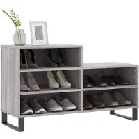 vidaXL Schoenenkast 102x36x60 cm bewerkt hout sonoma grijs
