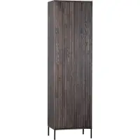 Woood New Gravure Hoge Opbergkast B 60 cm - Essen - Espresso