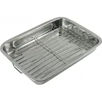 KINGHOFF 1377 - Braadblik, Bakplaat met Grill Rooster - 36 x 27 x 5.5 cm