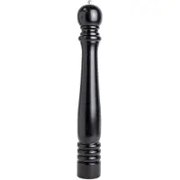 Intirilife pepermolen met keramische molen in zwart hout - 50 cm hoog - klassieke handmatige kruidenmolen