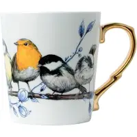 Heinen Delfts Blauw Mok Bosvogels D 8,5 H 9,5 Cm