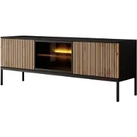 Meubella TV-Meubel mat zwart 154x39x56 met LED
