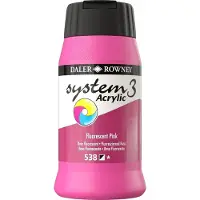 Daler Rowney System3 Acrylverf Fluorescent Pink 500 ml 1 stuk