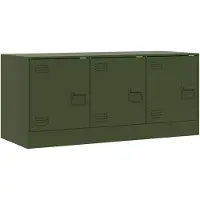 vidaXL TV-kast, olijgroen, 99x39x44 cm, staal