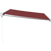vidaXL Luifel handmatig uittrekbaar 450x300 cm bordeauxrood
