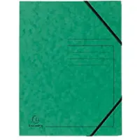 Exacompta Map 555413E Gewafeld karton Elastiek 24 (B) x 0,3 (D) x 32 (H) cm Groen Pak van 25