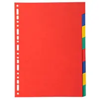 Exacompta Tabbladen Recycled 100% A4 Kleurenassortiment 8 tabs Karton 18 Gaten 2008E 25 Stuks