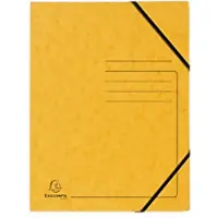 Exacompta Map 555419E Gewafeld karton Elastiek 24 (B) x 0,3 (D) x 32 (H) cm Geel Pak van 25