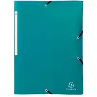 Exacompta OpaK 3-klepsmap 55083E PP (polypropyleen) Elastiek 24 (B) x 0,2 (D) x 32 (H) cm Donkergroen 50 Stuks
