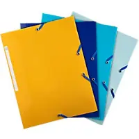 Exacompta BEE BLUE 3-klepsmap 55110E A4 staand PP (Polypropeen) Elastiek 24 (B) x 0,2 (D) x 32 (H) cm Kleurenassortiment 4 Stuks