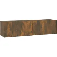 vidaXL Tv-wandmeubel 120x30x30 cm bewerkt hout gerookt eikenkleurig