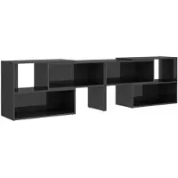 vidaXL TV-kast, hoogglans grijs, 149x30x52 cm, houtvezelplaat