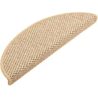 vidaXL Trapmatten zelfklevend 15 st sisal-look 65x21x4 cm lichtbeige
