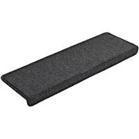 vidaXL Trapmatten 15 st 65x21x4 cm Antraciet Rechthoekige Rand
