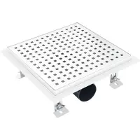 vidaXL Doucheafvoer 23x23 cm roestvrij staal