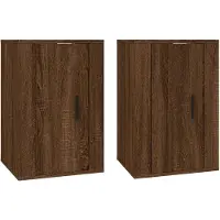 vidaXL TV-wandkasten, 2 stuks, bruin, eikenlook, 40x34,5x60 cm