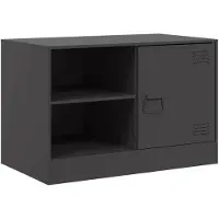 vidaXL Tv-meubel 67x39x44 cm staal zwart