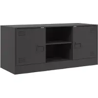 vidaXL Tv-meubel 99x39x44 cm staal zwart