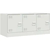 vidaXL Tv-meubel 99x39x44 cm staal wit