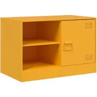 vidaXL Tv-meubel 67x39x44 cm staal mosterdgeel