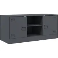 vidaXL Tv-meubel 99x39x44 cm staal antracietkleurig