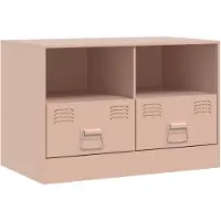vidaXL Tv-meubel 67x39x44 cm staal roze