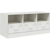 vidaXL Tv-meubel 99x39x44 cm staal wit