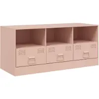 vidaXL Tv-meubel 99x39x44 cm staal roze