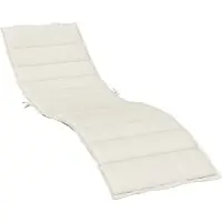 vidaXL Ligbedkussen 200x50x4 cm stof gemêleerd crèmekleurig