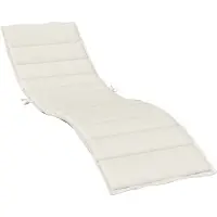 vidaXL Ligbedkussen 200x60x4 cm stof gemêleerd crèmekleurig