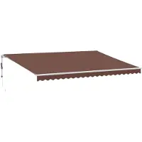 vidaXL Luifel automatisch uittrekbaar met LED 500x300 cm bruin