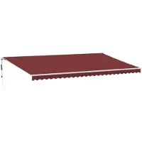 vidaXL Luifel automatisch uittrekbaar met LED 600x300 cm bordeauxrood