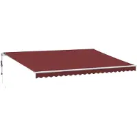vidaXL Luifel automatisch uittrekbaar 500x300 cm bordeauxrood