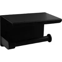 Cornat Toiletrolhouder Planchet Zwart - T364205