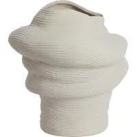 Light & Living Vaas Luzz Keramiek, 34cm - Mat Crème