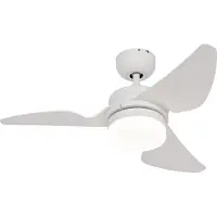 QAZQA Plafondventilator wit 86,7 cm incl. LED dimbaar met afstandsbediening - Yuki