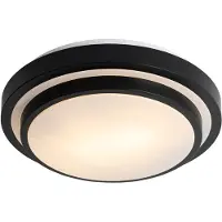 QAZQA Moderne plafondlamp zwart met wit 35 cm IP44 - Walden