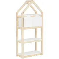 Notio Living SquareLine-Boekenkast - 2 Manden - Wit/Natuur