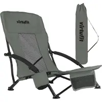 VirtuFit Strandstoel opvouwbaar - Campingstoel - Grijs