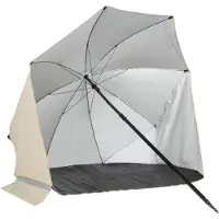 VirtuFit Strandparasol - Windscherm - Strandtent - 160 cm - Beige