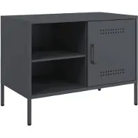 vidaXL Tv-meubel 68x39x50,5 cm staal antracietkleurig