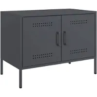 vidaXL Tv-meubel 68x39x50,5 cm staal antracietkleurig