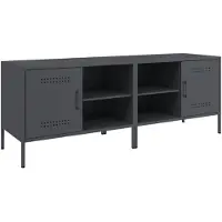 vidaXL TV-kastjes, 2 stuks, antraciet, 68x39x50,5 cm, staal